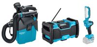 [9500P-2/3] HAZET - Radio sans fil · Aspirateur de poussière sans fil · Éclairage de travail sans fil · 18 volts