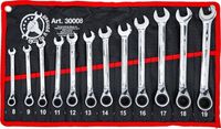 [30008BG] BGS - 30008 - Jeu de clés mixtes à cliquet réversibles 8 - 19 mm 12 pièces