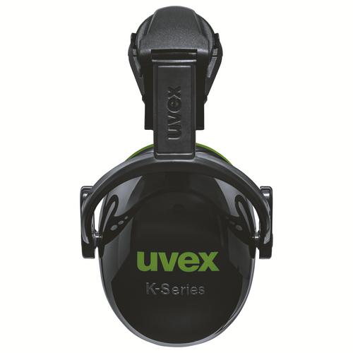 [2630.210] 2630210 - Coquilles antibruit uvex K-Series10  noir, vert SNR 28 dB Pointures L, M, S