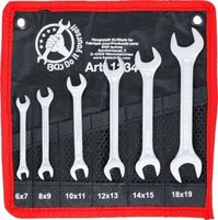 [1234BG] BGS - 1234 - Jeu de clés plates doubles  6 x 7 - 18 x 19 mm 6 pièces