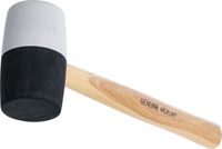 [1969BG] BGS - 1969 - Maillet caoutchouc manche Hickory tête noire et blanche Ø 63 mm 840 g