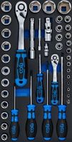[2002-7BG] BGS - 2002-7 - Insert pour art. 2002 Jeu de douilles et tournevis 43 pièces