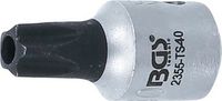 [2355-TS40BG] BGS - 2355-TS40 - Douille à embouts 6,3 mm (1/4") profil TS (pour Torx Plus) avec perçage TS40
