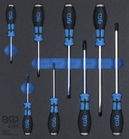 [4055BG] BGS - 4055 - Insert de servante d'atelier 2/3 : Tournevis à fente et cruciformes 8 pièces