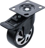 [4107-3BG] BGS - 4107-3 - Roulette de direction avec plaque de montage et frein pour art. 4107, 4204, 4205, 420