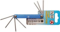 [7848BG] BGS - 7848 - Jeu de clés repliables profil en T (pour Torx) T6 - T20 7 pièces