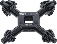 [8625BG] BGS - 8625 - Clé en croix-de mandrin universelle Ø 4 / 5,5 / 6 / 7 mm
