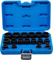 [9286BG] BGS - 9286 - Jeu de douilles à choc, six pans, extra plates 12,5 mm (1/2") 8 - 24 mm 17 pièces