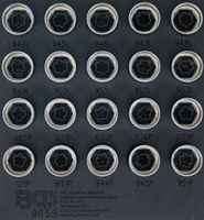 [9653BG] BGS - 9653 - Insert de servante d'atelier 1/6 : Jeu d’outils pour écrous antivol pour Volvo 20 pièce