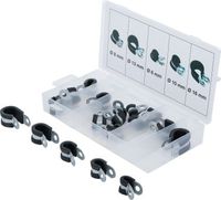 [14145BG] BGS - 14145 - Assortiment de colliers de tuyau à revêtement caoutchouc Ø 6 - 16 mm 18 pièces