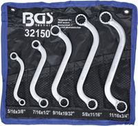 [32150BG] BGS - 32150 - Jeu de clés polygonales doubles en S en pouces 3/8" - 3/4 » 5 pièces