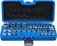 [70099BG] BGS - 70099 - Jeu de douilles, profil E 6,3 mm (1/4") / 12,5 mm (1/2") E4 - E24 28 pièces