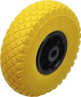 BGS - 80652 - Roue pour diable / chariot de transport PU, jaune/noir 260 mm