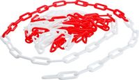 BGS - 80809 - Chaîne de barrage Rouge - blanc Matière plastique 5 m