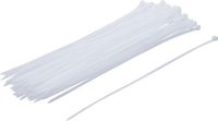 [80876BG] BGS - 80876 - Assortiment de colliers plastique blancs 4,8 x 300 mm 50 pièces