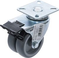 BGS - 81948 - Roulette double de direction avec frein Ø 75 mm