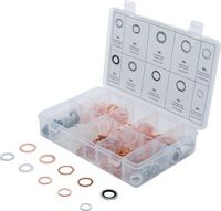 BGS - 85225 - Assortiment de joints d’étanchéité cuivre, aluminium, nylon 250 pièces