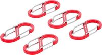 [85785BG] BGS - 85785 - Assortiments de crochets à mousqueton à double ouverture aluminium 5 pièces