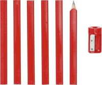 [85853BG] BGS - 85853 - Crayons de menuisier 175 mm avec taille-crayon 7 pièces