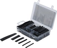 BGS - 88152 - Assortiment de gaines thermorétractables noir 90 pièces
