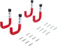 BGS - 88314 - Jeu de crochets muraux 4 pièces