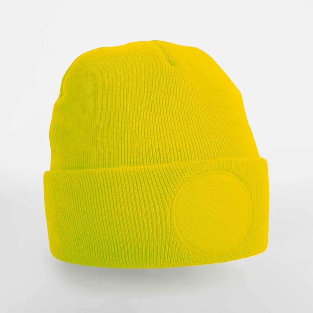 B446 - Bonnet à patch rond - FluorescentYellow