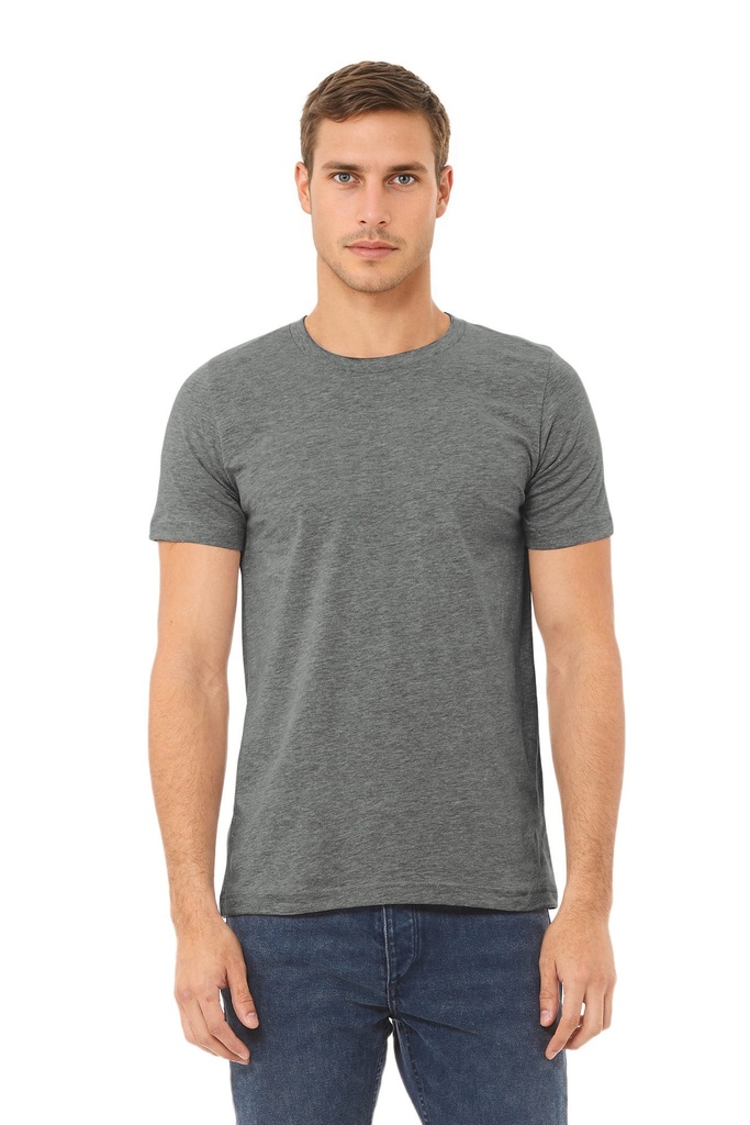 [BE3001CVC-DeepHeather-S] BE3001CVC - T-shirt homme col rond Heather - DeepHeather (S)