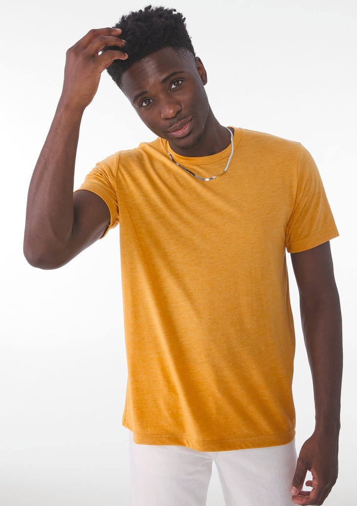 [BE3413-GreyTriblend-XS] BE3413 - T-SHIRT homme TRIBLEND COL ROND - GreyTriblend (XS)