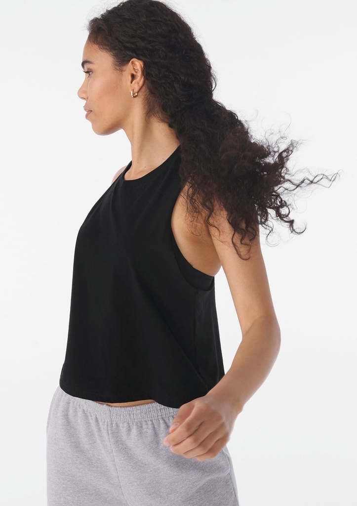 [BE6682-SolidWhiteBlend-S] BE6682 - Débardeur femme crop - SolidWhiteBlend (S)