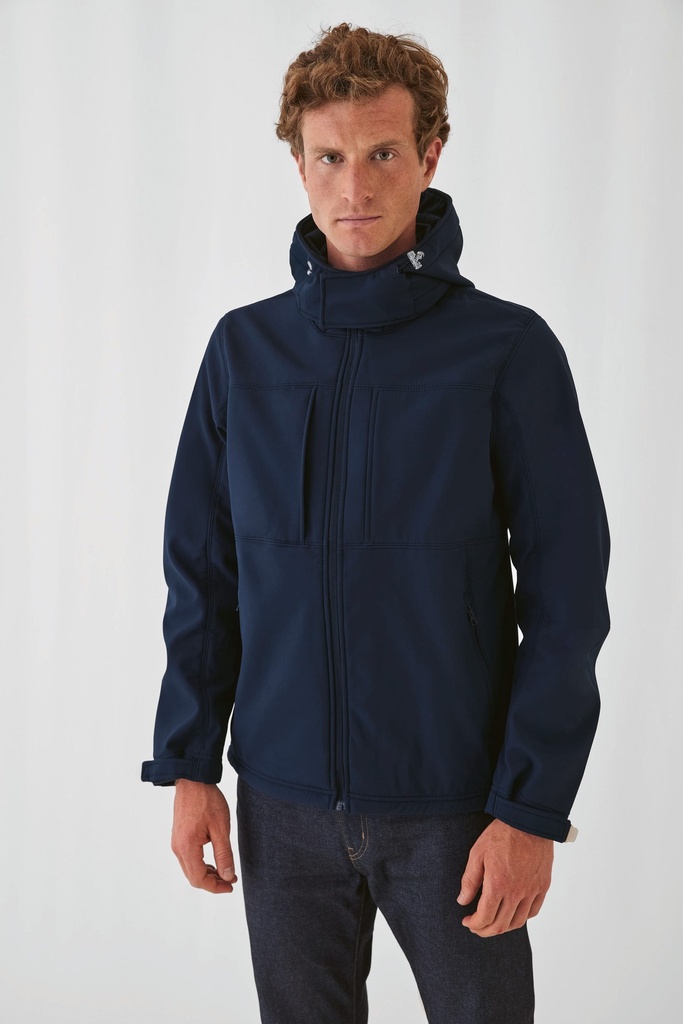 CGJM950 - Veste softshell capuche homme - Azure