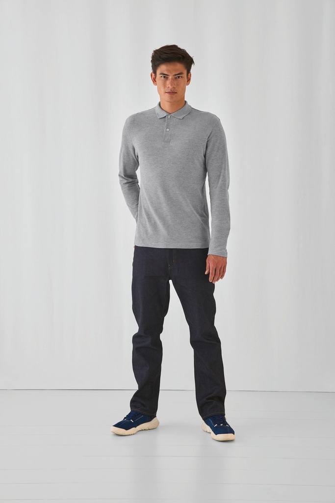 [CGPUI12-Red-XS] CGPUI12 - Polo homme ID.001 manches longues - Red (XS)