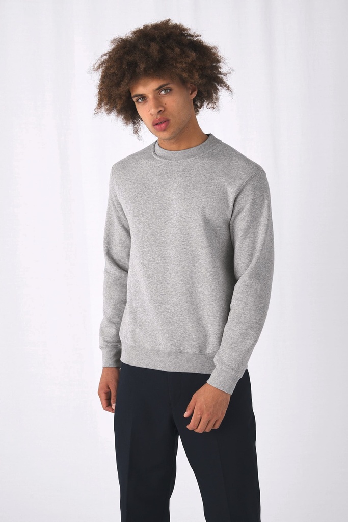 [CGSET-HeatherGrey-S] CGSET - Sweat-shirt col rond - HeatherGrey (S)