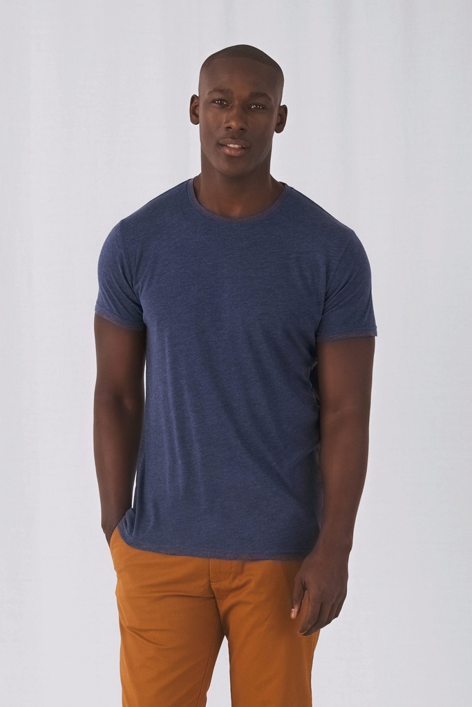 [CGTM055-HeatherLightGrey-S] CGTM055 - T-shirt Triblend col rond Homme - HeatherLightGrey (S)