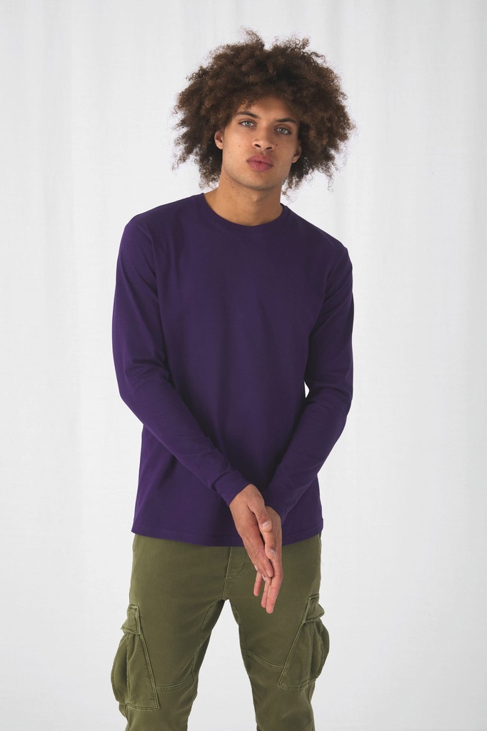[CGTU07T-Burgundy-S] CGTU07T - T-shirt homme manches longues #E190 - Burgundy (S)