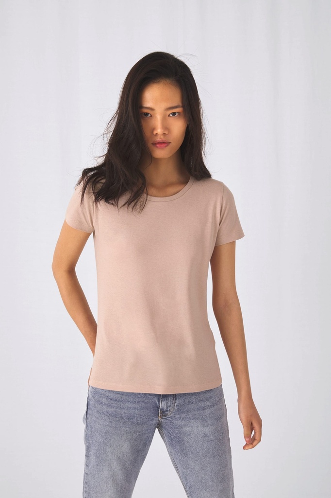 [CGTW043-Fuchsia-XS] CGTW043 - T-shirt Organic Inspire col rond Femme - Fuchsia (XS)