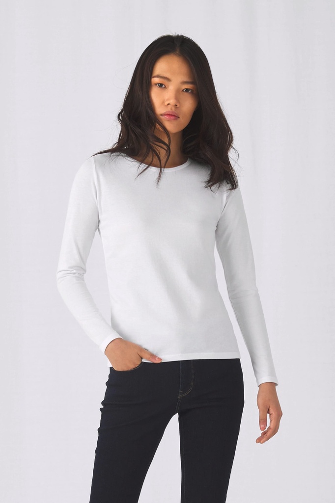 [CGTW08T-Navy-XS] CGTW08T - T-shirt manches longues femme #E190 - Navy (XS)