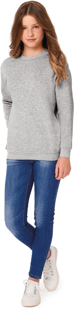 [CGWK680-Red-7/8ans] CGWK680 - Sweat-shirt enfant col rond - Red (7/8 ANS)