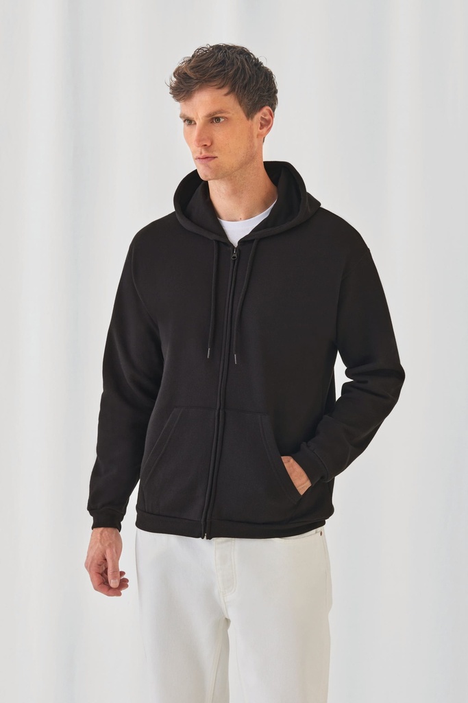 [CGWUI25-HeatherGrey-XS] CGWUI25 - Sweatshirt capuche zippé ID.205 - HeatherGrey (XS)