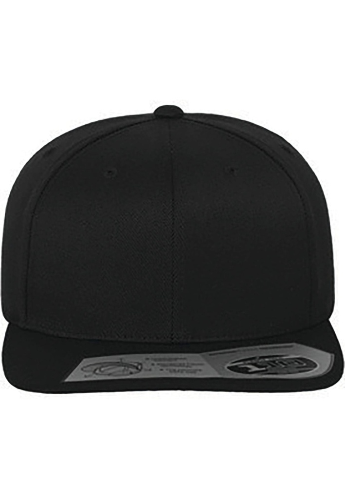[FL110-BLACK-OneSize] FL110 - Casquette Fitted Snapback 6 panneaux - BLACK