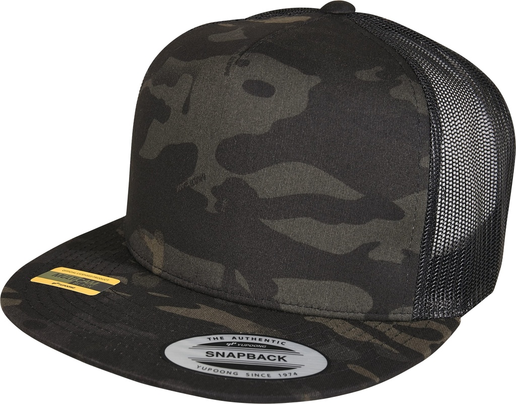 [FL6006MC-BLACK-OneSize] FL6006MC - Casquette trucker multicam - BLACK