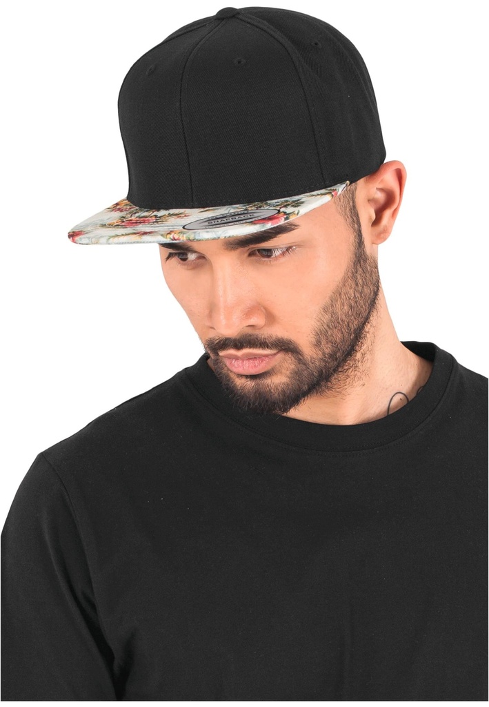 [FL6089F-Mint-OneSize] FL6089F - Casquette floral snapback - Mint