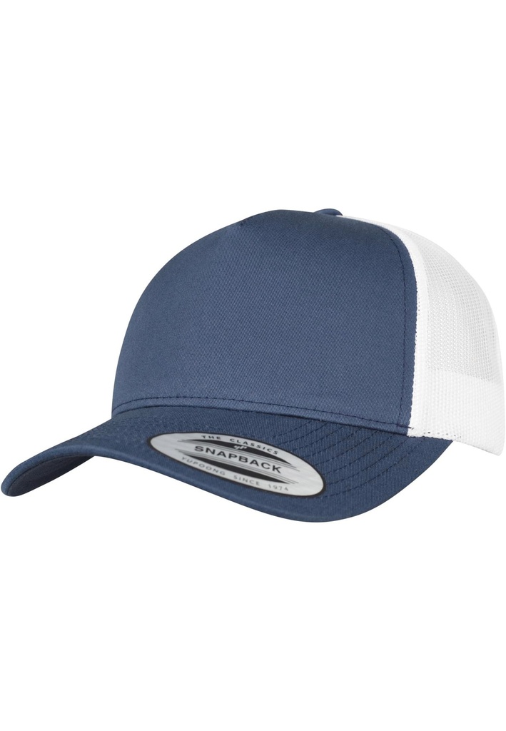 [FL6506T-GREEN_BEIGE-OneSize] FL6506T - Casquette trucker retro bicolore - GREEN_BEIGE