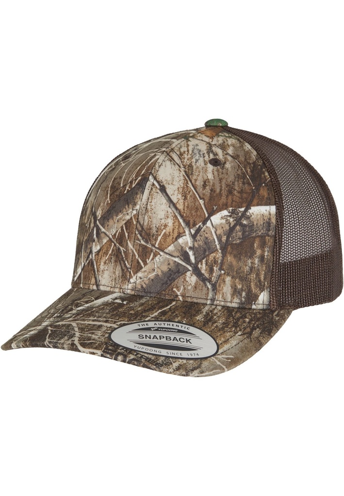 FL6606RC - Casquette Retro Trucker camouflage arbre - EDGE
