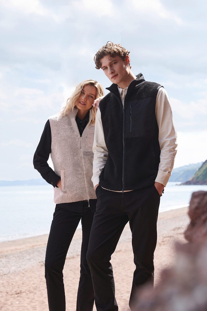 [FR855-Natural-S] FR855 - Gilet sherpa recyclé - Natural (S)