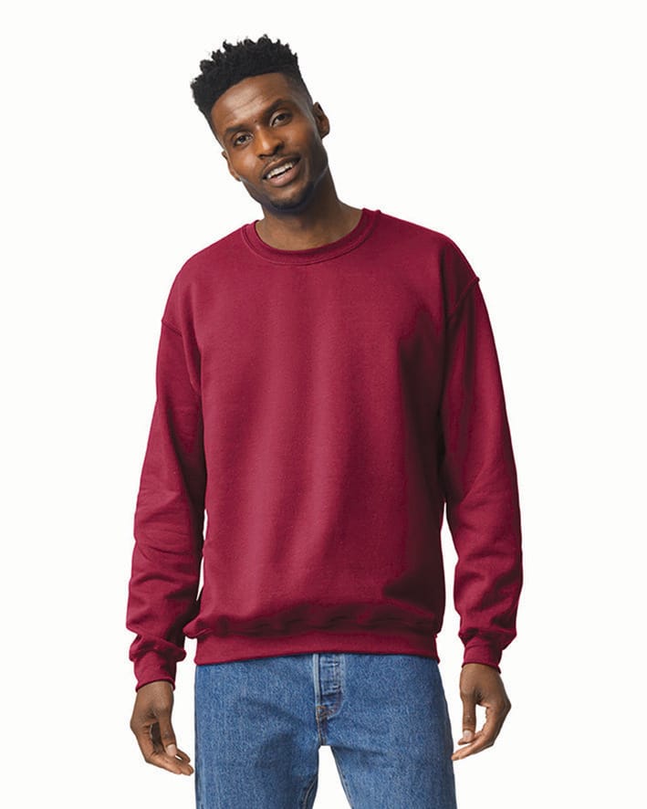 [GI18000-GraphiteHeather-S] GI18000 - Sweat-shirt col rond Heavy Blend - GraphiteHeather (S)