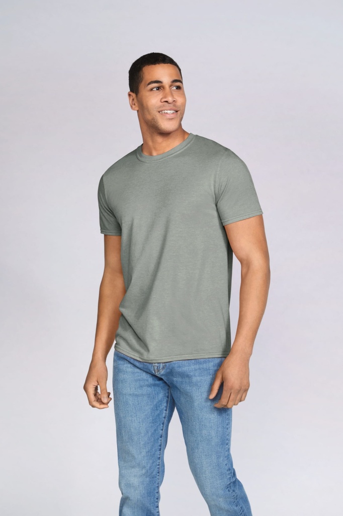 [GI6400-GraphiteHeather-S] GI6400 - T-shirt homme col rond Softstyle - GraphiteHeather (S)