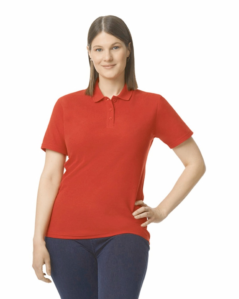 [GI64800L-Navy-S] GI64800L - Polo Femme Softstyle Double Piqué - Navy (S)