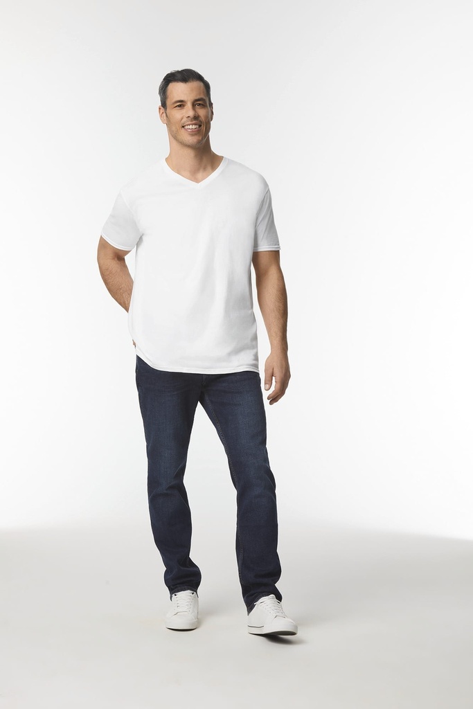 GI64V00 - T-shirt homme col v Softstyle - RSSportGrey