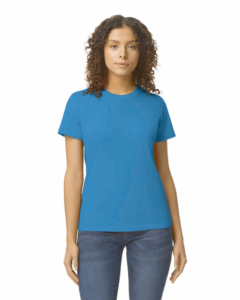 [GI65000L-PitchBlack-S] GI65000L - T-shirt femme softstyle midweight - PitchBlack (S)