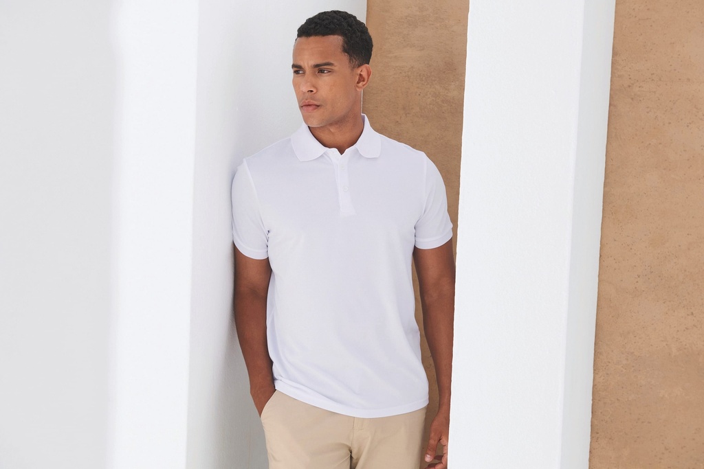 [H465-Charcoal-XS] H465 - Polo homme polyester recyclé - Charcoal (XS)
